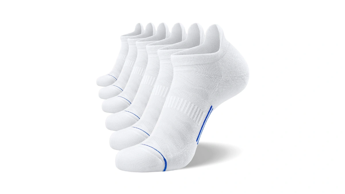 Fitrell 6 Pack Men's Ankle Running Socks Low Cut Cushioned