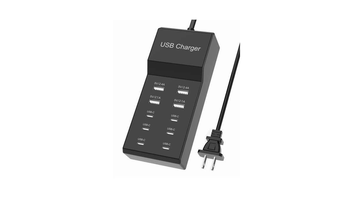 Usb C Charger Block 10-port Usb-c Charging Station 6 Usbc