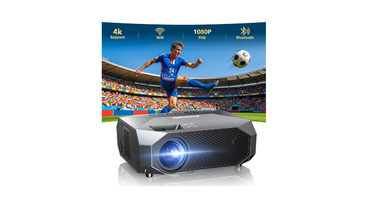 Fudoni Projector With Wifi And Bluetooth Outd...