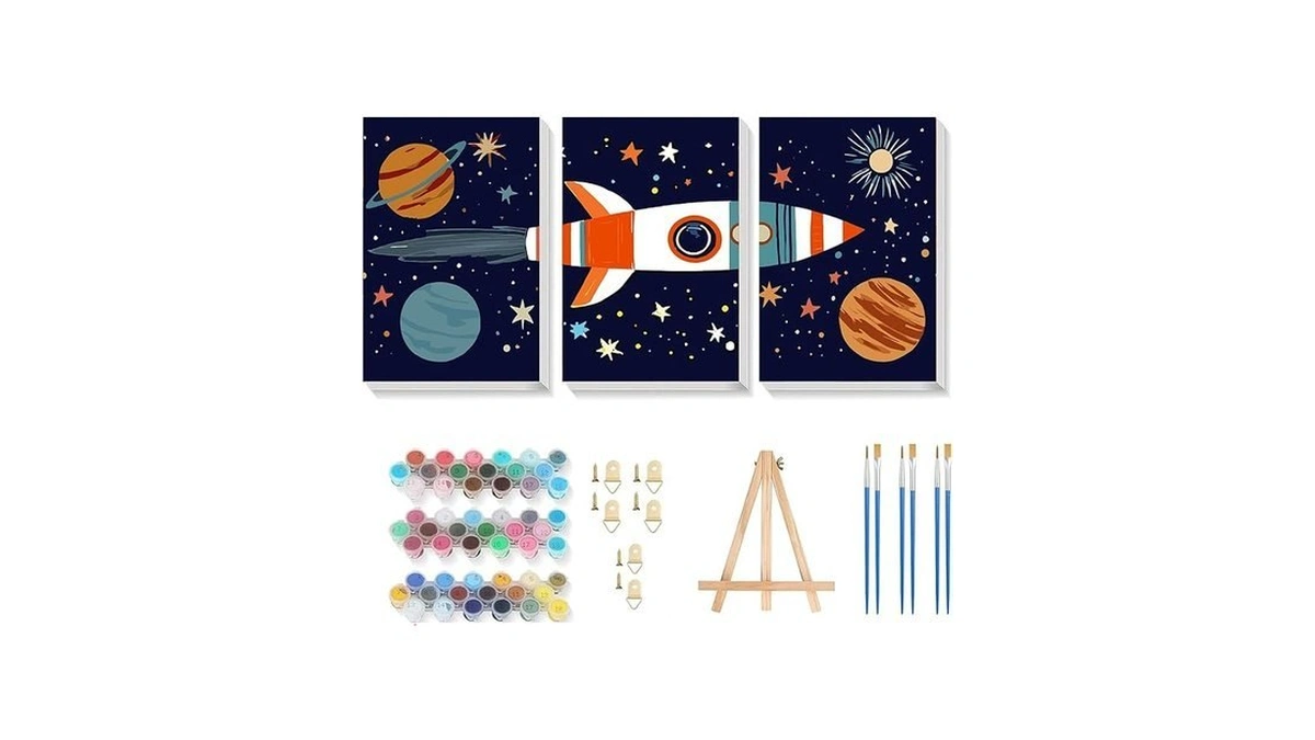 Gemozaic 3 Pack Paint By Numbers Kit For Kids With
