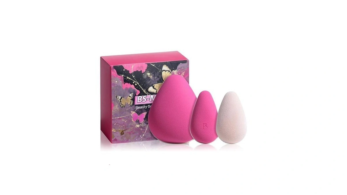 Bs-mall Dual-purpose Powder Puff & Makeup Sponge – Premium Makeup