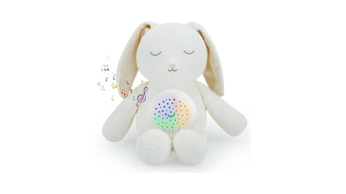 Baby Sleep Soother Bedtime Bunny With Night Light Star Projector,
