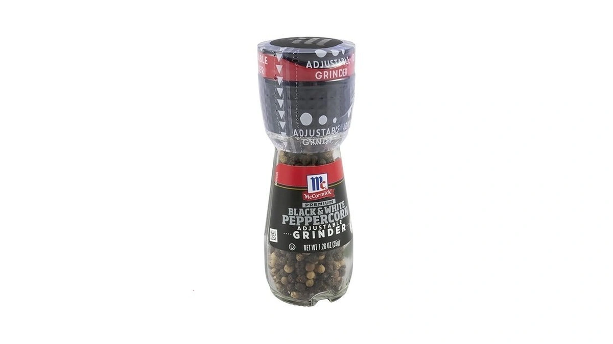 Mccormick Premium Black & White Peppercorn Adjustable Grinder, 1.26 Oz