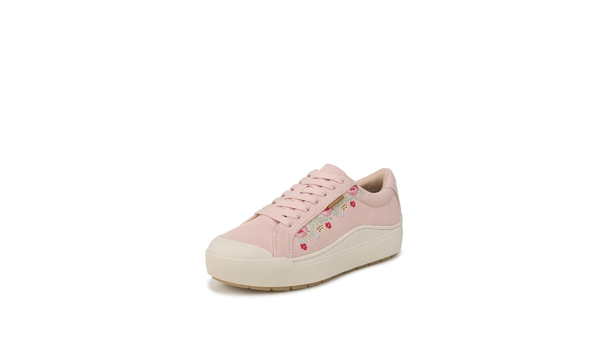 Dr. Scholl's Women's Time Off Sneaker Blush Pink Floral 8.5