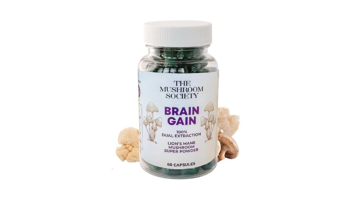 The Mushroom Society Brain Gain Lionβs Mane Supplement - 1000