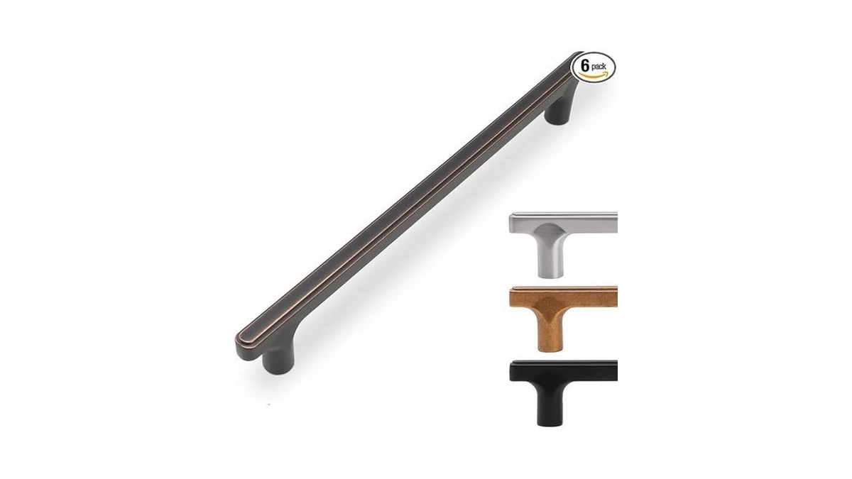 Komotia 6 Pack 7-1/2 Inch Cabinet Pulls Oil Rubbed Bronze