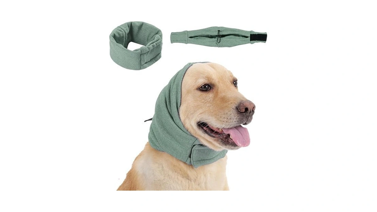 Leotrag Dog Calming Hoodie, No Shake Ear Wraps For Dogs,