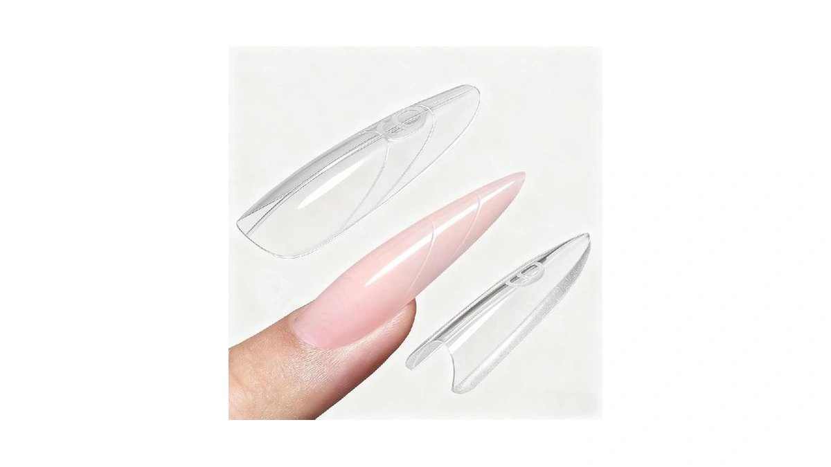 180pcs Sandwich Nail Dual Form - 15 Sizes Almond Round