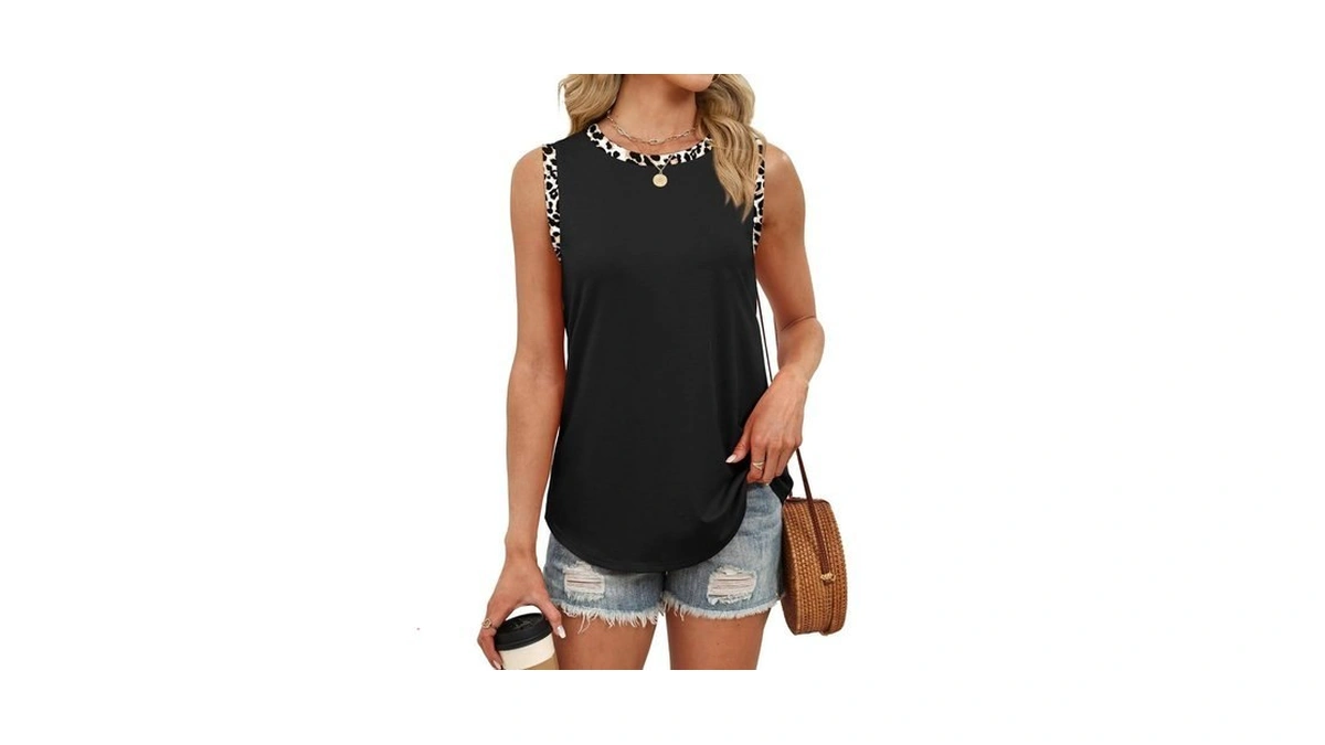 Tank Tops For Women Trendy Black Boho Tops Spring Fashion