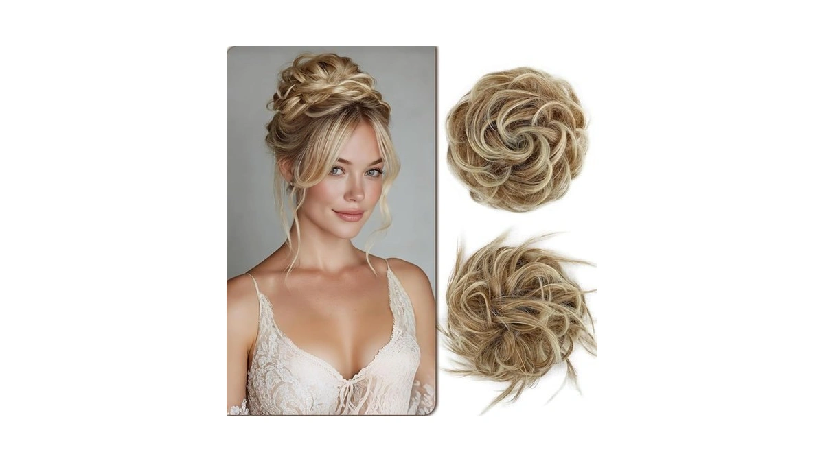 Aisi Beauty 2pcs Messy Bun Hair Pieces Tousled Updo Hair