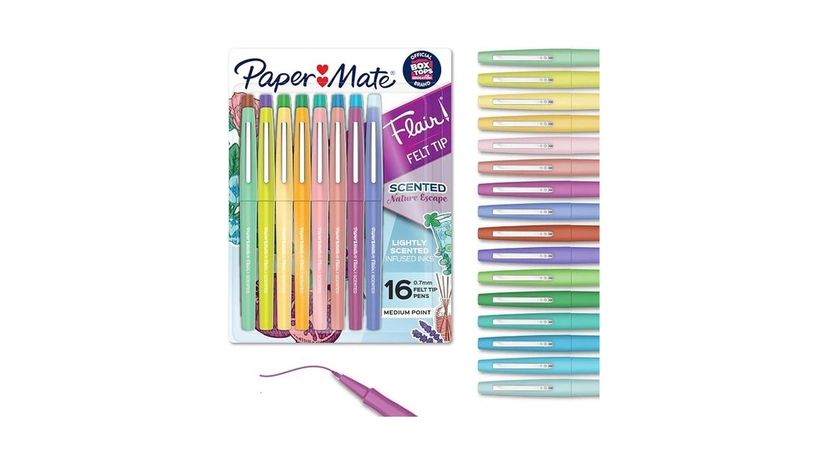 Paper Mate Flair Nature Escape Scented Felt Tip Pens, Medium