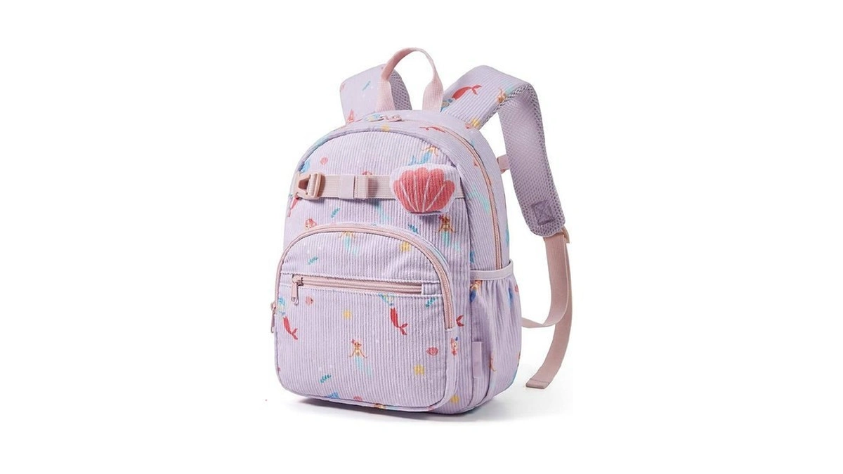Mommore Toddler Backpack Corduroy Kids Backpack For Girls 2-4, 13"