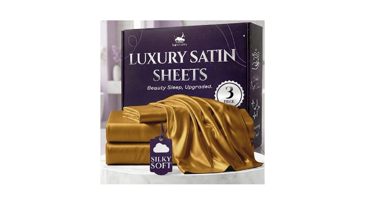 Sleep Sanctuary Satin Sheets Twin Size – 3 Piece Luxury