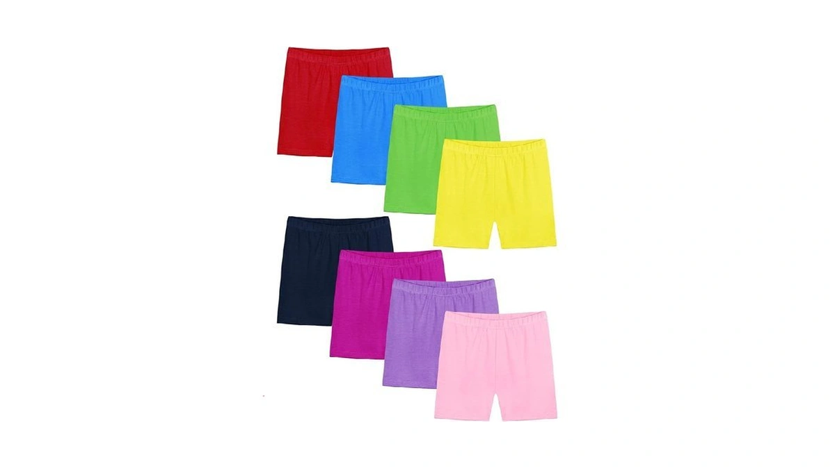 Ruisita 8 Pack Girls Bike Cartwheel Shorts Toddler Under Dress