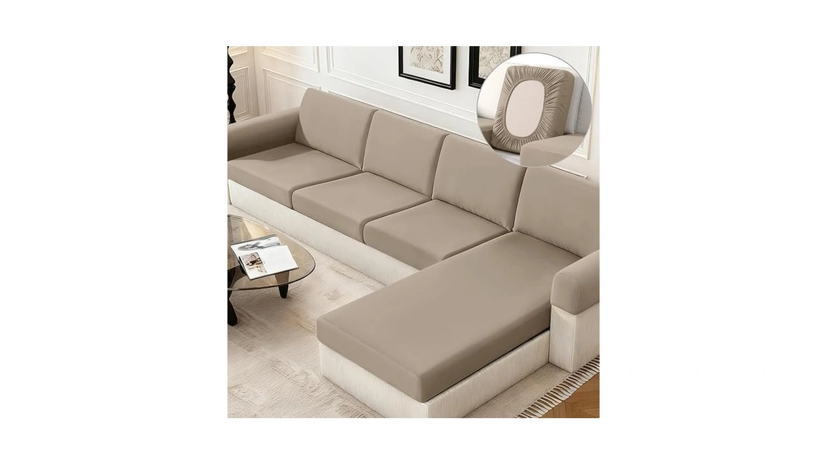 Kincam Couch Cushion Covers, Stretch Sectional Couch Covers Sofa Cushion