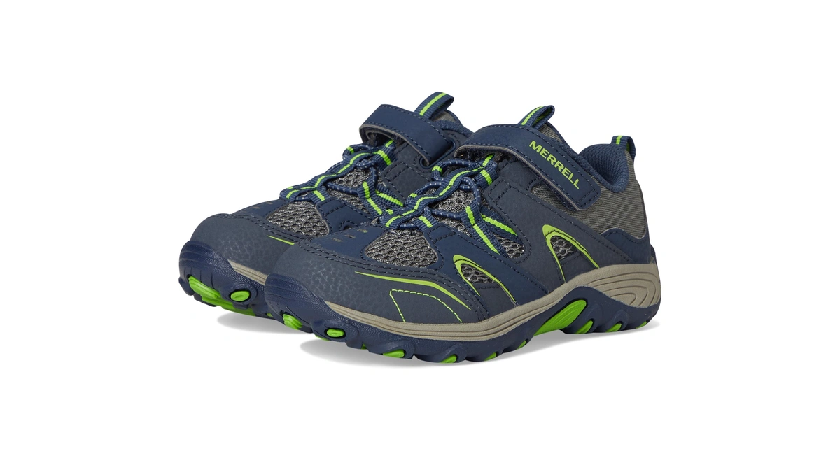 Merrell Boy's Trail Chaser Jr Shoe, Navy/green, 050 Medium Us