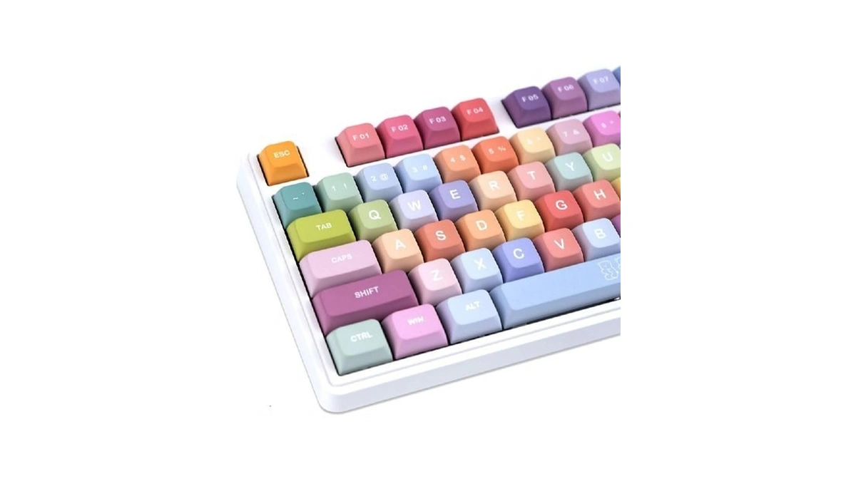 Gekucap Custom Keycaps, 133 Keys Candy Bear Cute Keycap, Dye