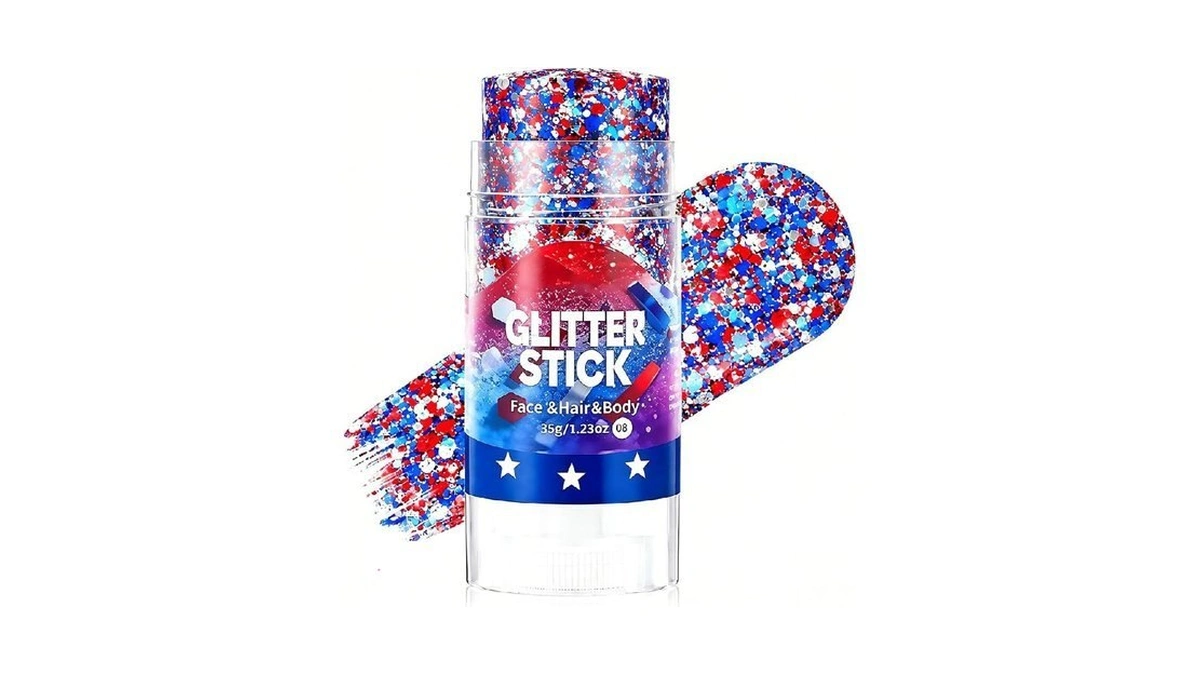 Red White Blue Glitter Stick,patriotic Chunky Face Glitter,body Glitter &
