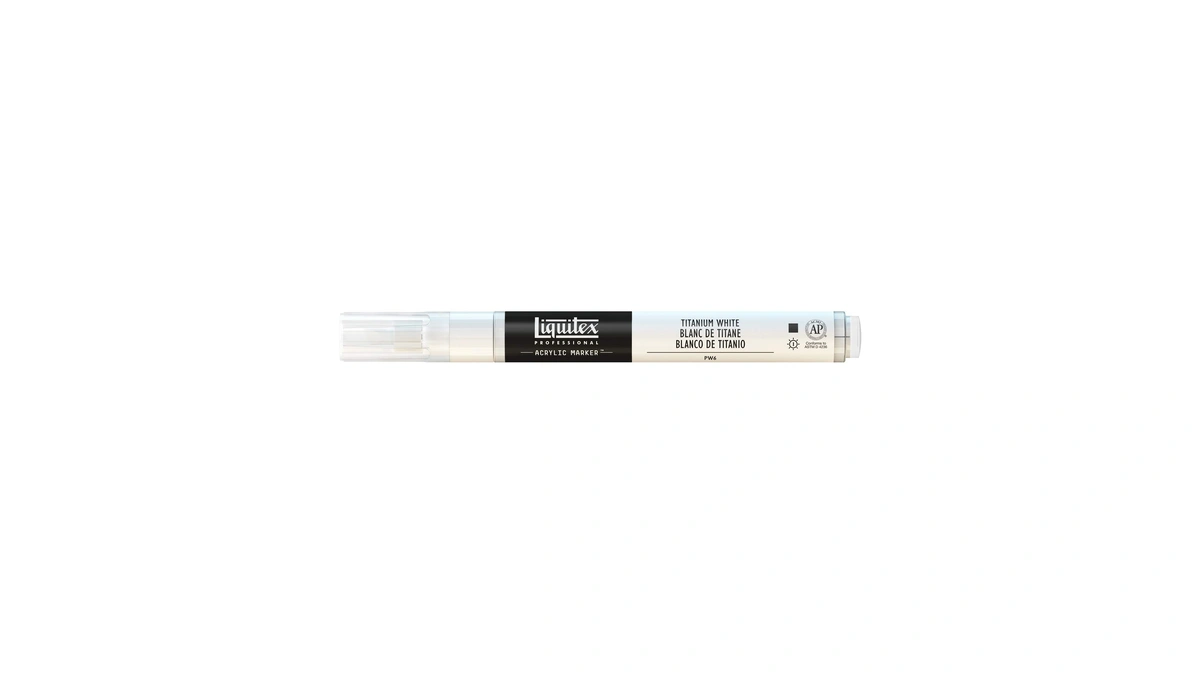 Liquitex Professional Fine Paint Marker, 8mm, Titanium White