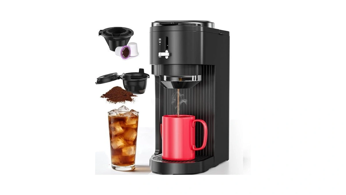 Cowsar Single Serve Coffee Maker, 2 In 1 Coffee Brewer