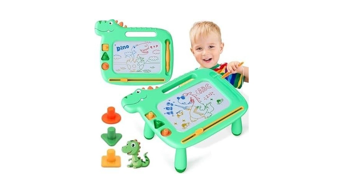 Toddler Toys 2-3, Dinosaur Magnetic Drawing Board Toys For 1
