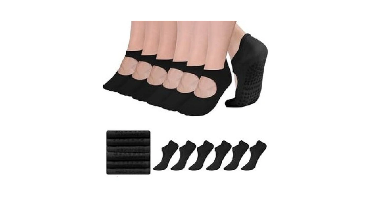 Auhuayao Pilates Socks With Grips For Women Yoga Socks For