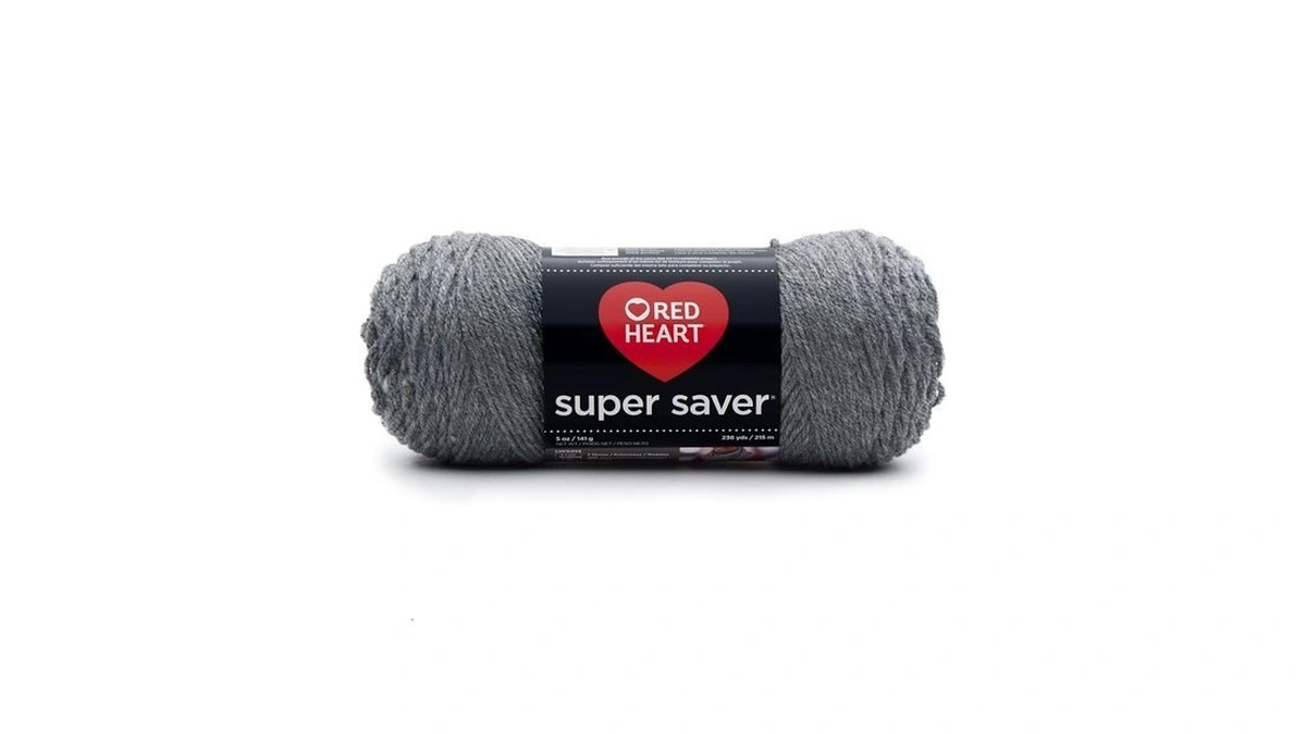 Red Heart Super Saver Yarn, Grey Heather