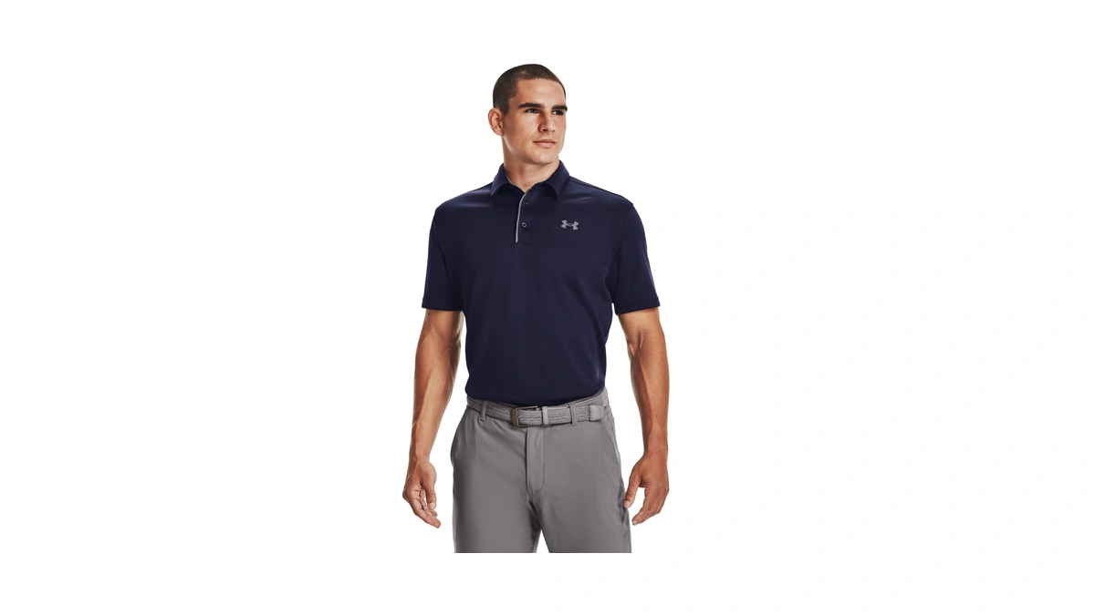Under Armour Men's Tech Golf Polo , Midnight Navy (410)/graphite,