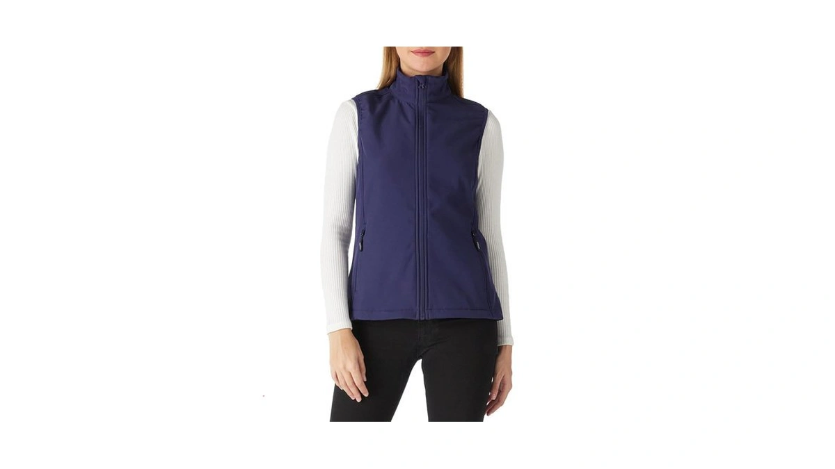 Outdoor Ventures Women's Lightweight Softshell Vest Windproof Fleece Lined Zip