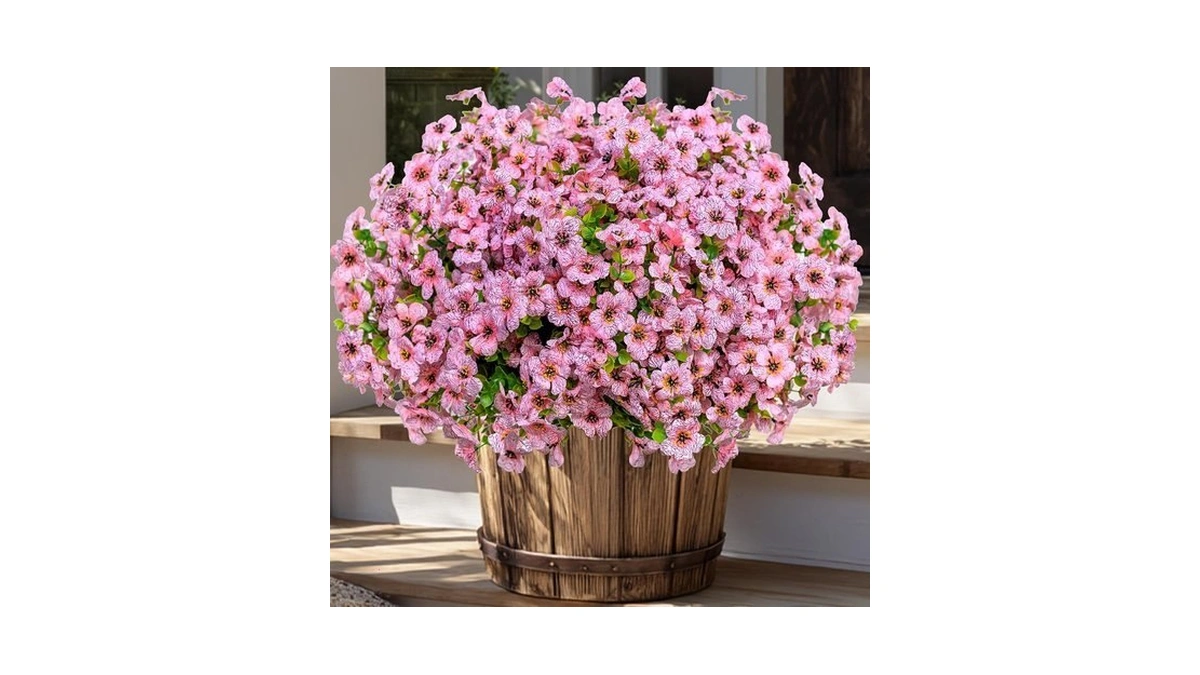 Axylex Artificial Flowers For Outdoors Fake Plants - 16 Bundles