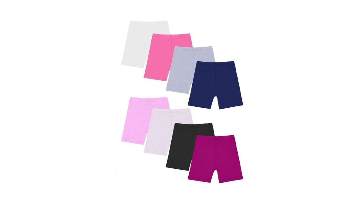 Ruisita 8 Pack Girls Bike Cartwheel Shorts Toddler Under Dress
