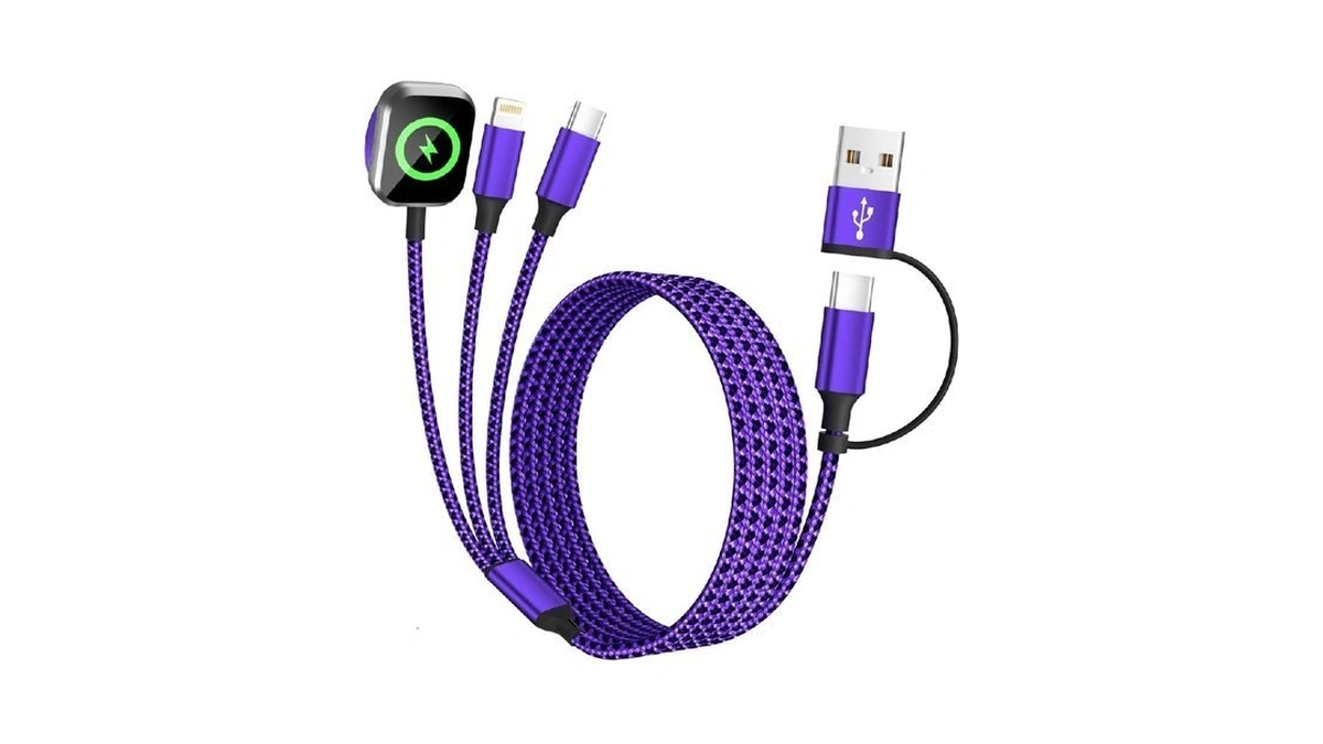 Firsting Travel Essentials 3in2 Multi Charging Cable For Iphone Watch