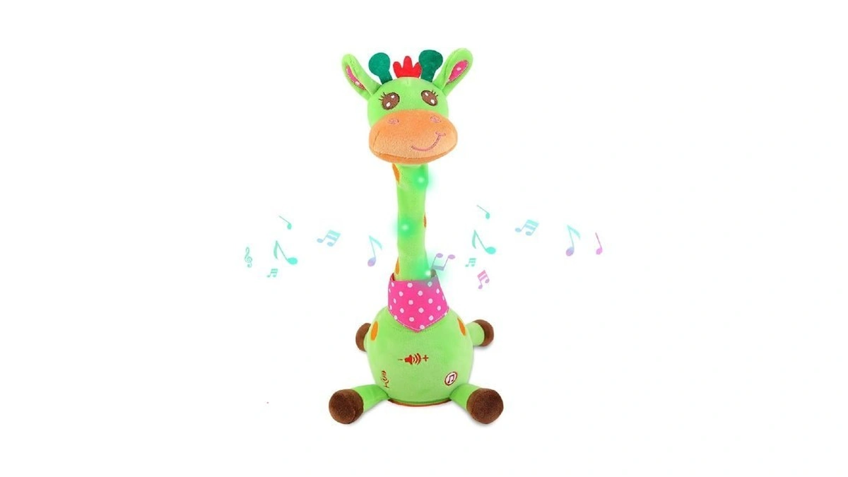 Luketure Dancing Talking Singing Green Giraffe Toy Stuffed Plush, Interactive
