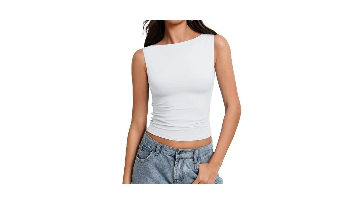 Avidlove White Going Out Tops For Women Boat Neck Double