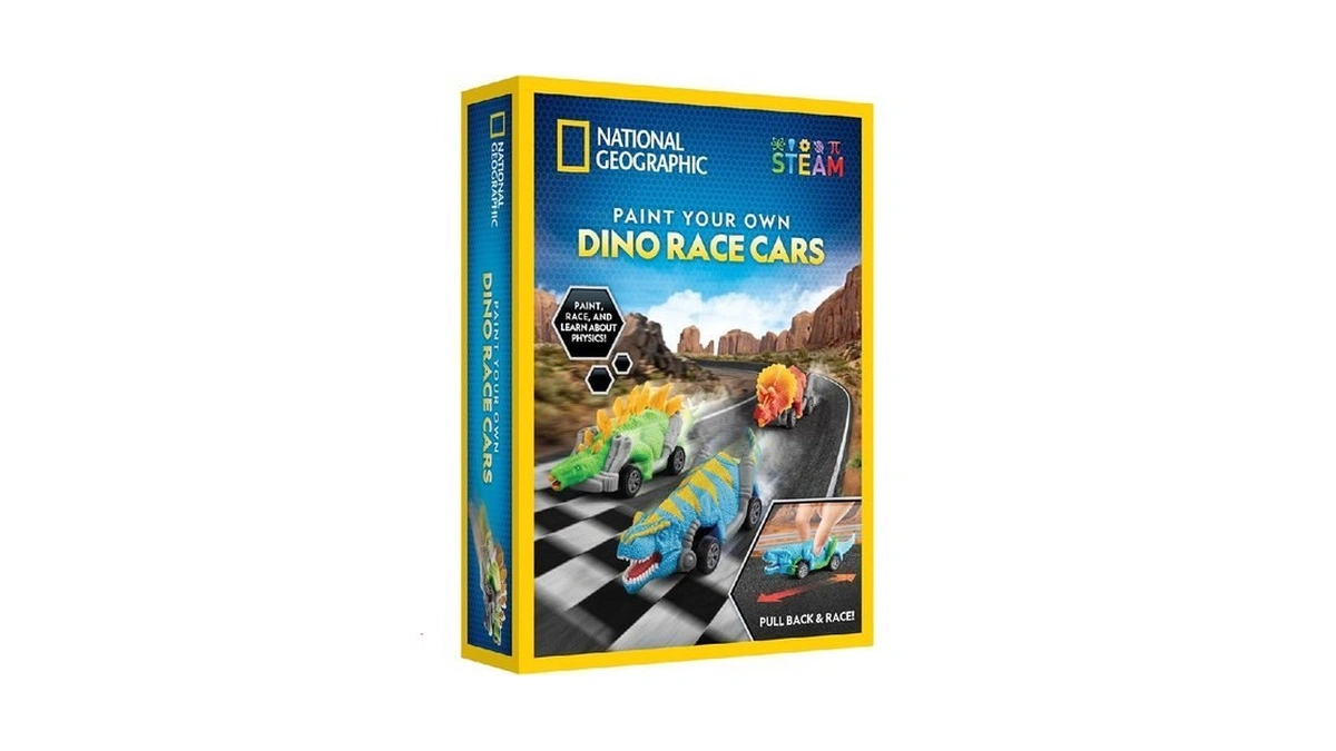 National Geographic Pull Back Dinosaur Race Cars Craft Kit -