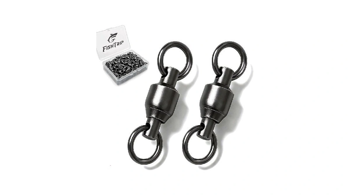 Fishtrip 30 Pack Ball Bearing Fishing Swivels, High Strength Stainless