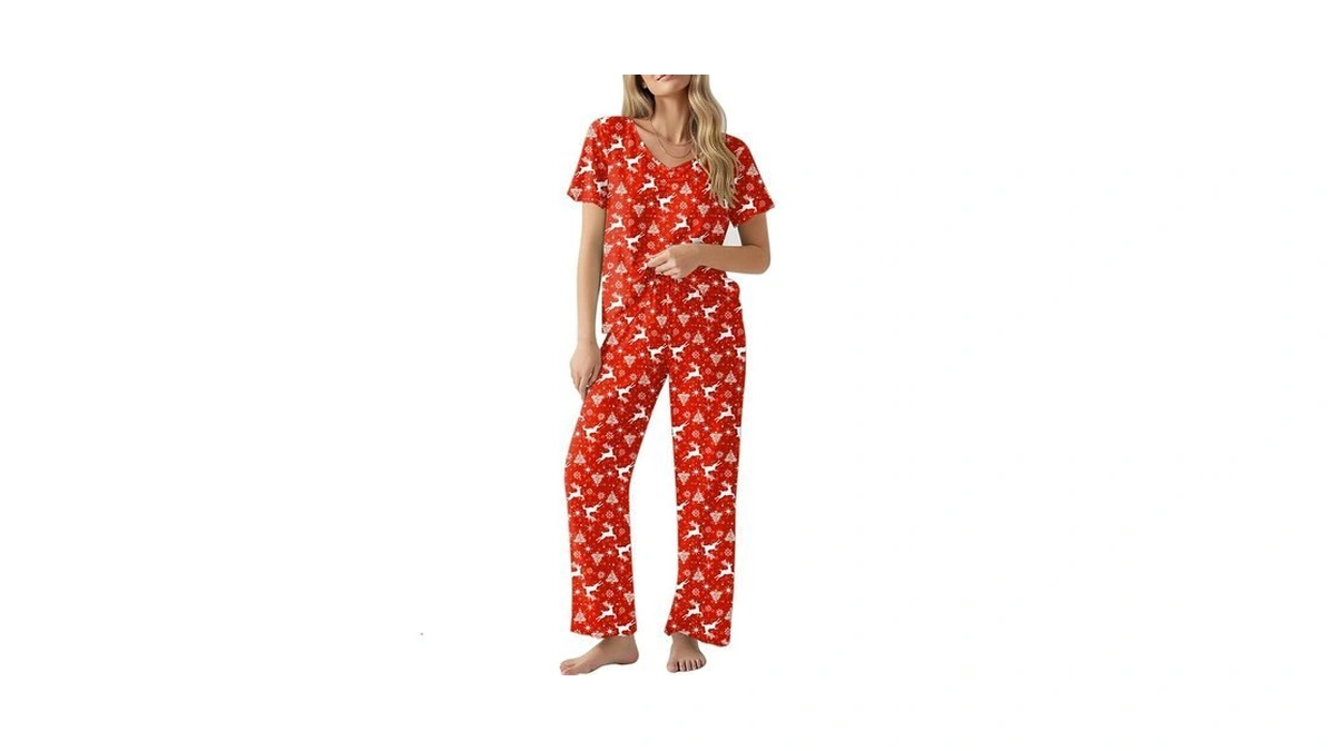Ekouaer Womens Pajama Sets 2 Piece Lounge Set Soft Pajamas