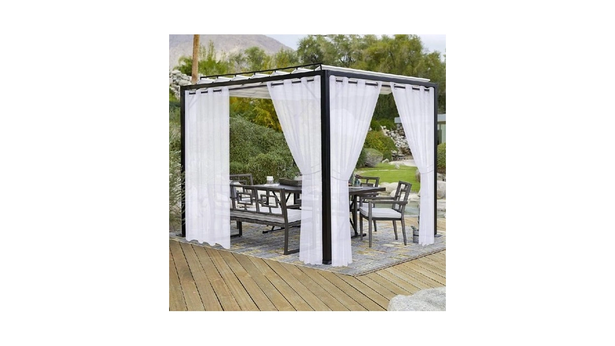 Lordtex Burlap Linen Look Outdoor Curtains For Patio - 2