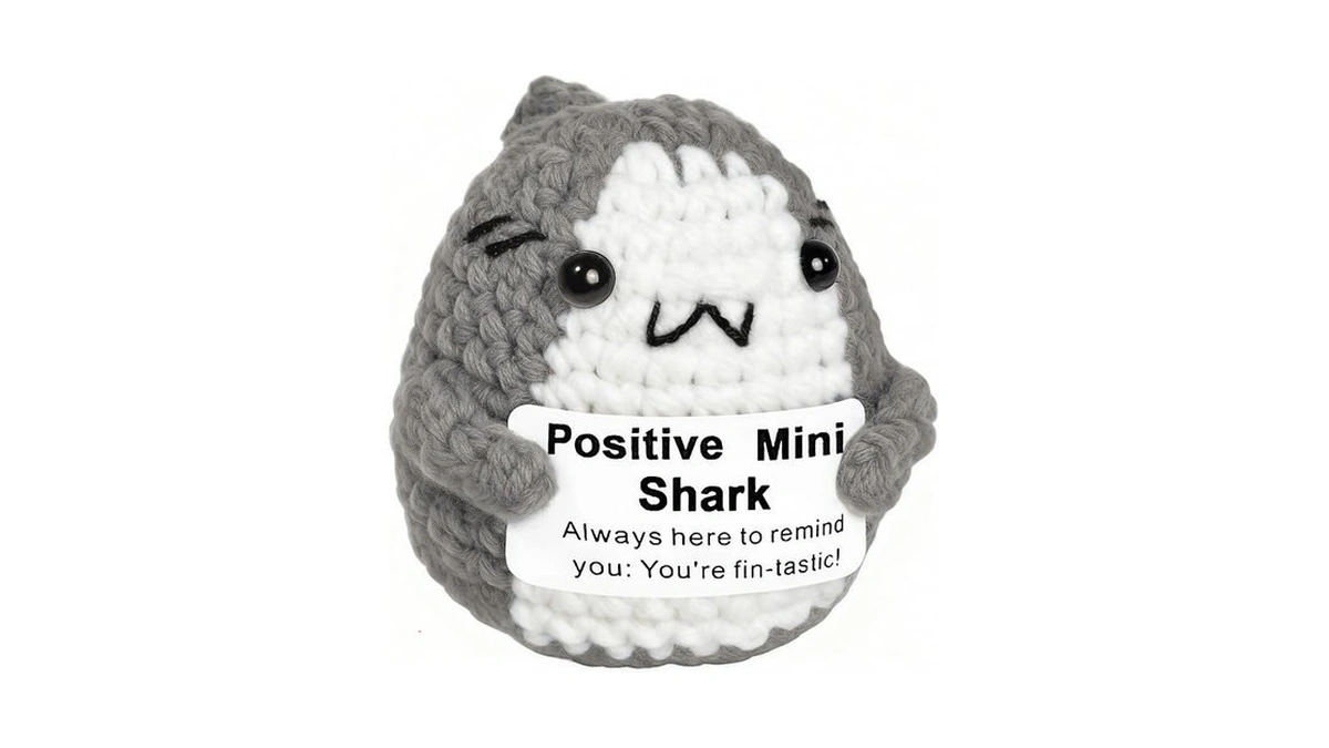 Krinisou Positive Animals Shark Gifts, Crochet Birthday Gift For Shark