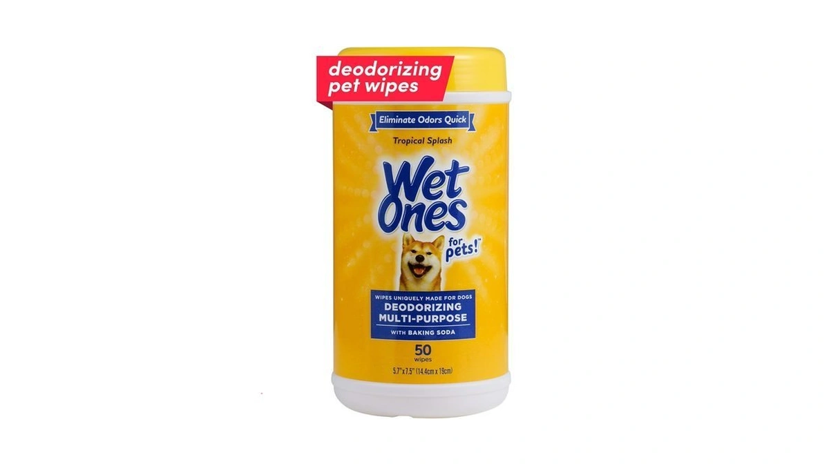 Wet Ones For Pets Deodorizing Dog Wipes With Baking Soda,