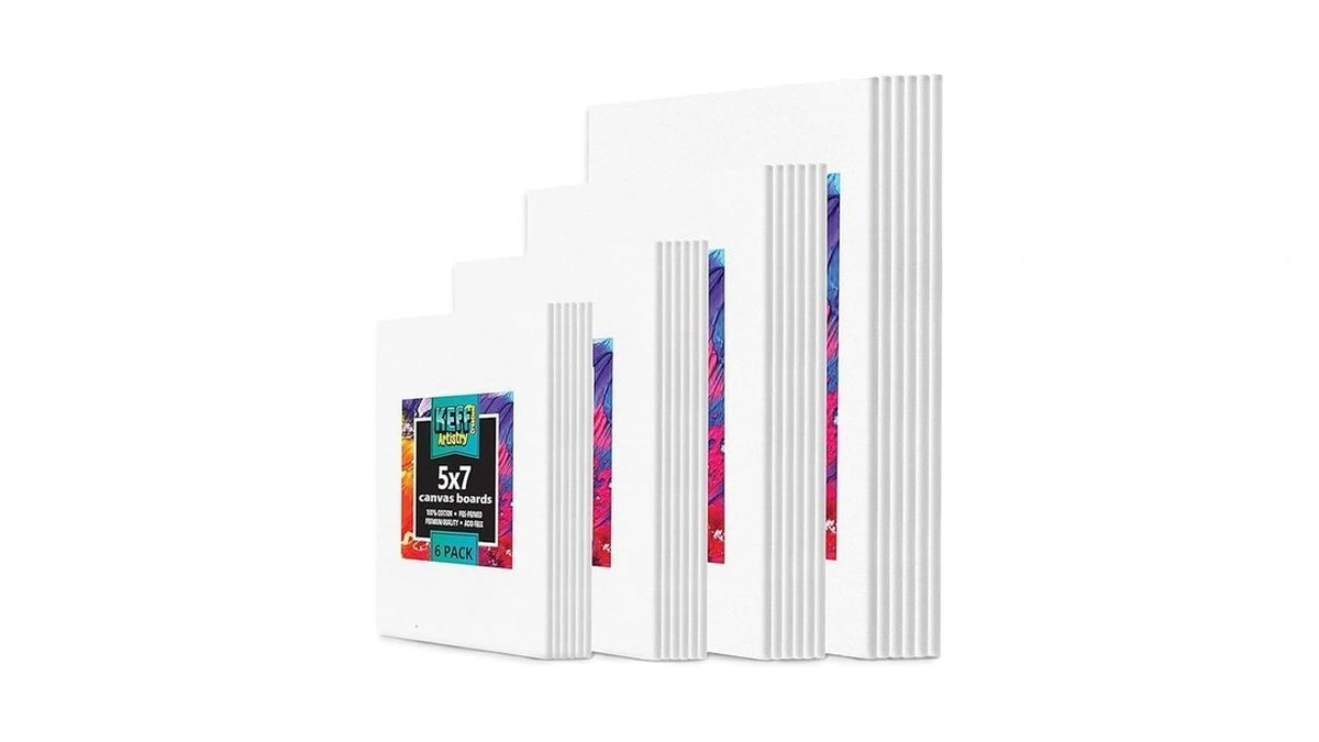 Keff 24-pack 𝗣𝗥𝗘𝗠𝗜𝗨𝗠 Canvas For Painting, 6 Of 5x7, 8x10,
