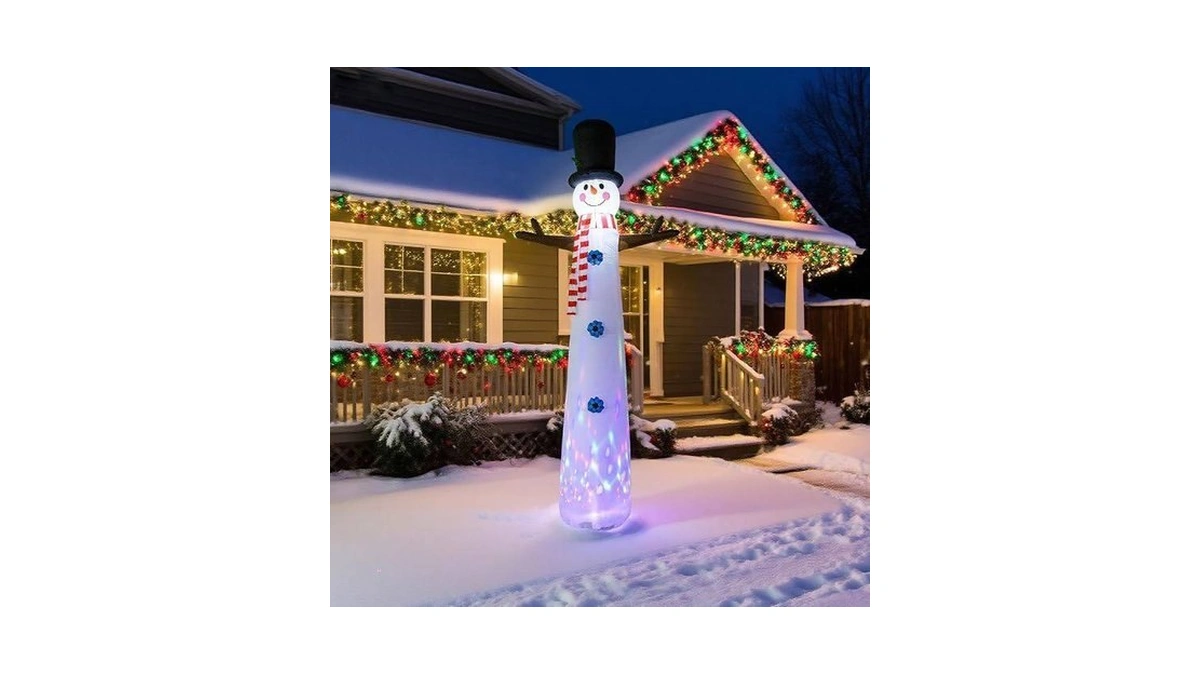 12ft Inflatable Snowman Outdoor Christmas Decoration - Blow Up Snowman