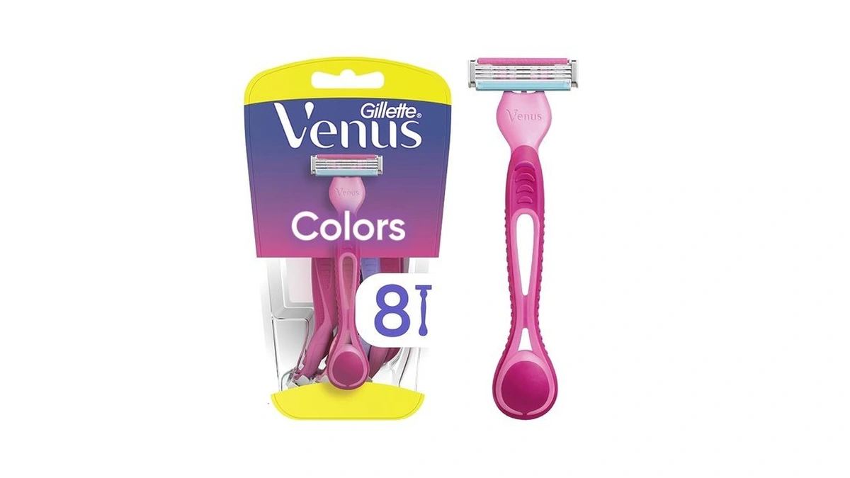 Gillette Venus Simply3 Disposable Razors For Women, 8 Count, Designed