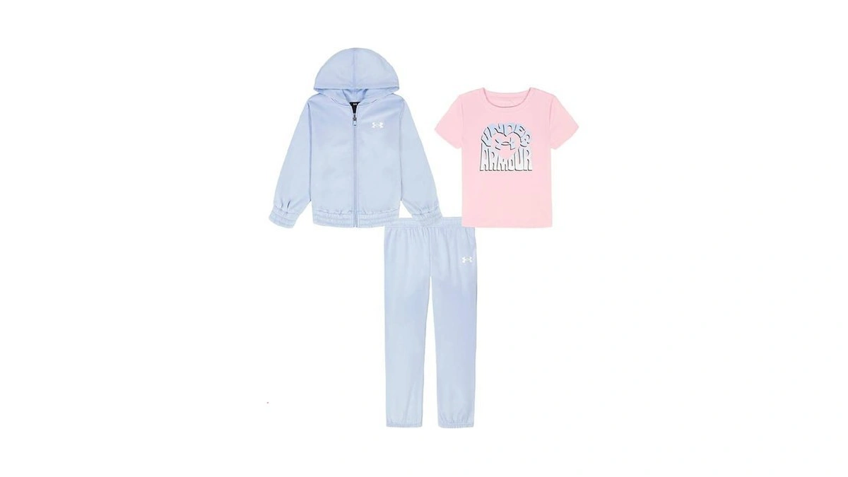 Under Armour Girls Three-piece Full-zip Hoodie Set (little Kid), Blue