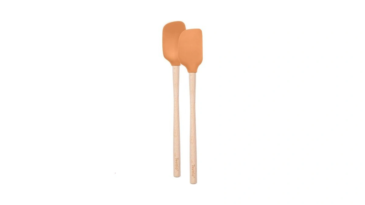 Tovolo Mini Spoon Spatula Wooden Handle Set For Cooking And