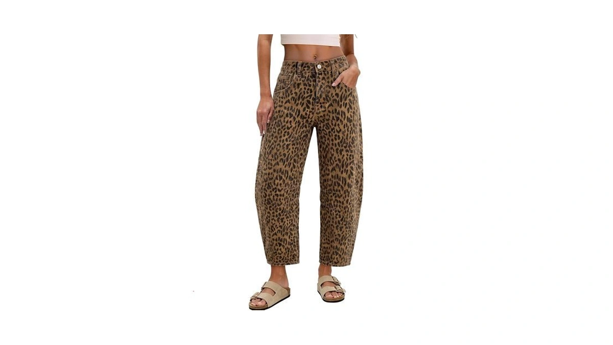 Sanmm Jeans For Women Barrel Vintage Wide Leg Cropped High