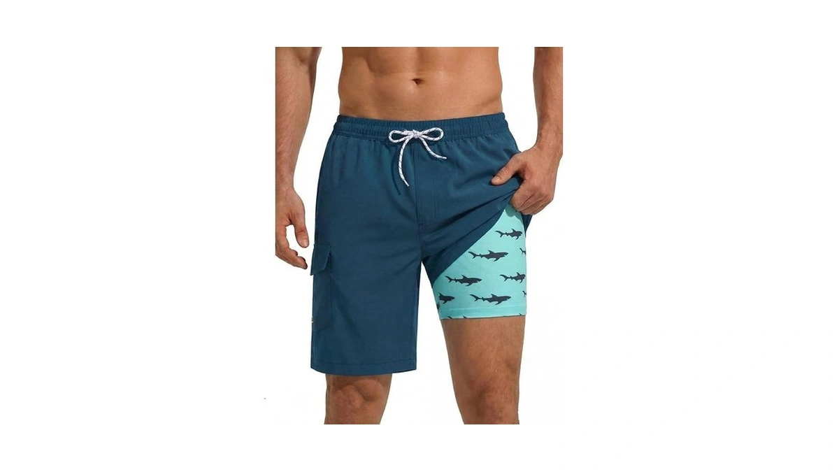 Silkworld Men's Swim Trunks Compression Lined Swim Shorts 2 In