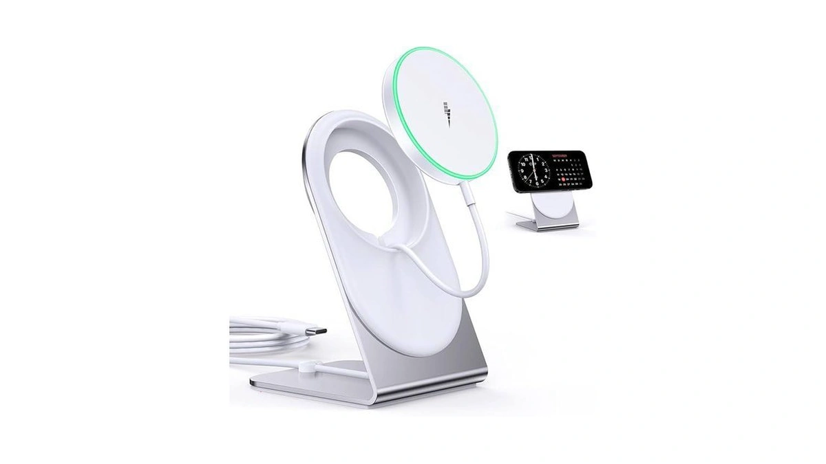 Magnetic Wireless Charger Stand Certified 15w Fast Mag-safe Charger With