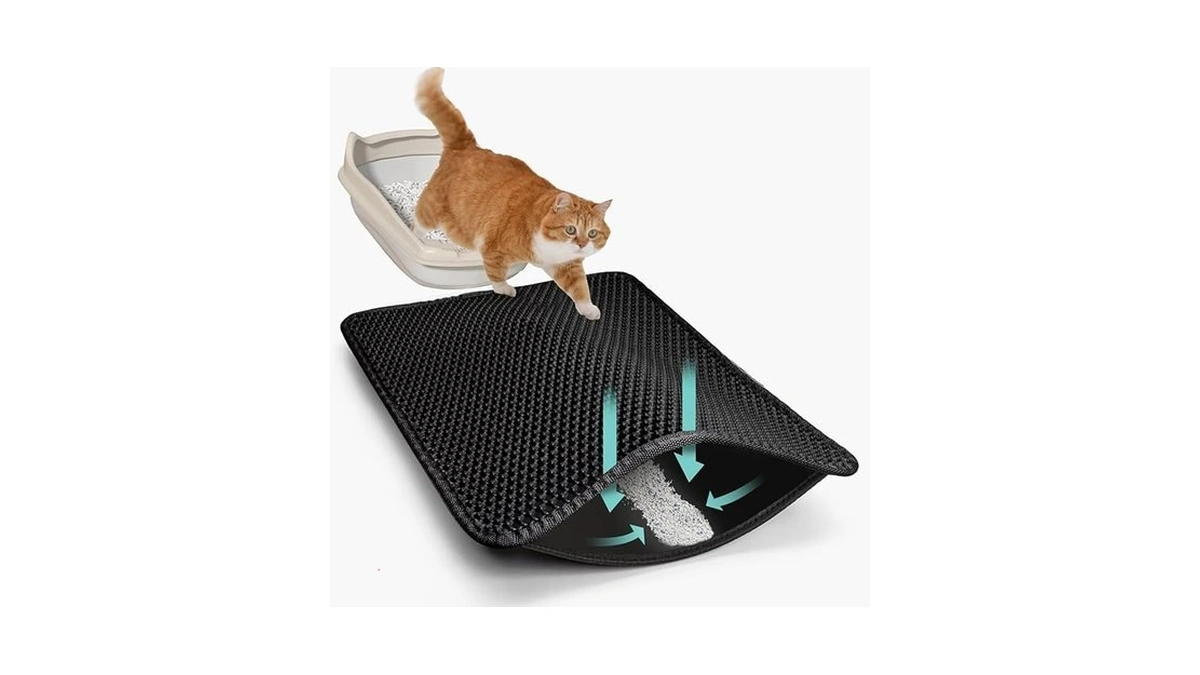 22"x30" Cat Litter Mat, Eva & Fabric Double Layer Design