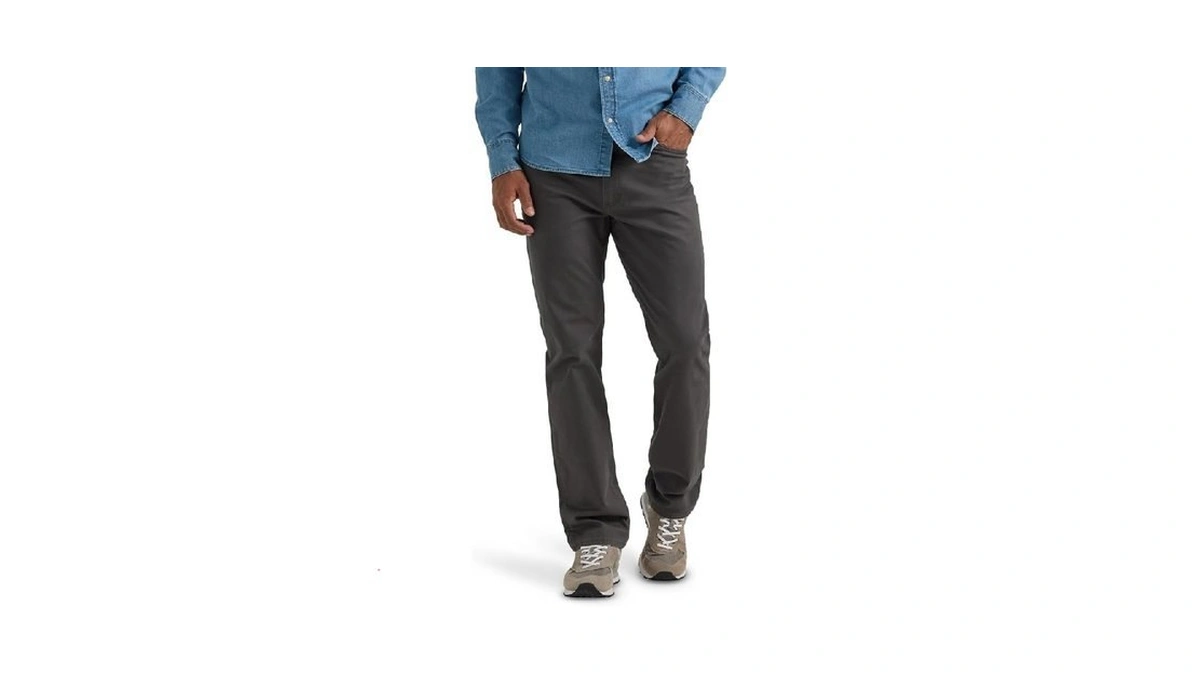 Lee Men's Extreme Motion Relaxed Straight Jean Static Gray (twill)
